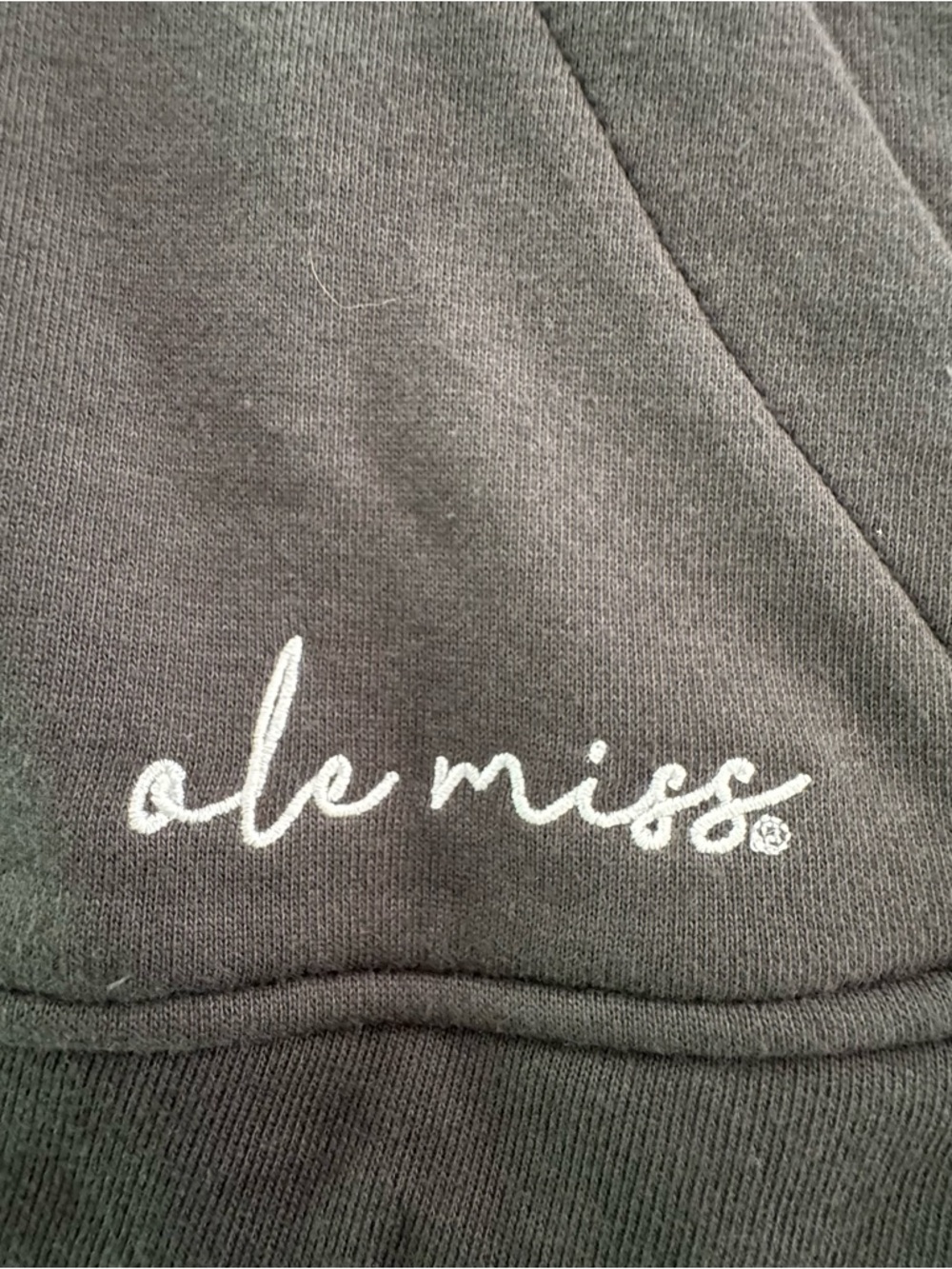 Ole Miss Quarter Zip Pullover NWT Cropped Sweatshirt Summit Sportswear M Gray - Picture 3 of 5